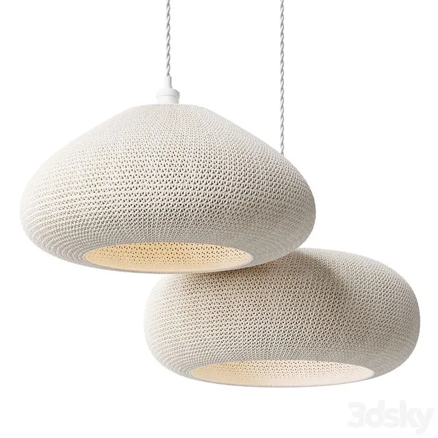 Iza & Yavora Japanese Wabi-Sabi pendant light 3D Model