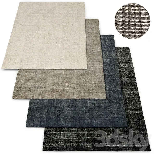 Izar Performance Handwoven Rug Collection Restoration Hardware 3D Model Izar Performance Handwoven Rug Collection Restoration Hardware 3D Model