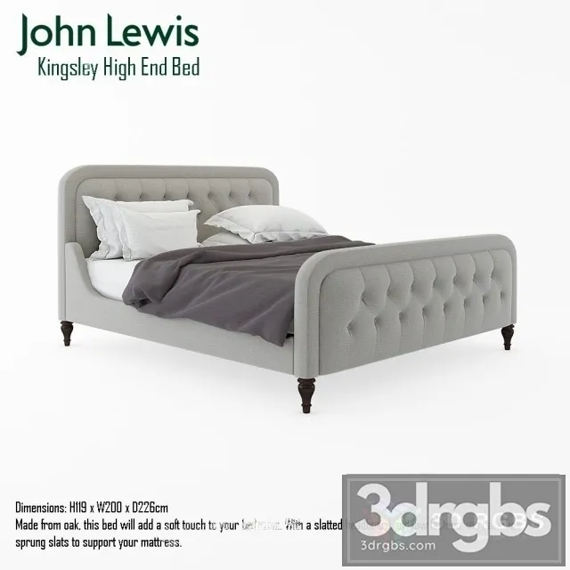 J Lewis Kingsley High End Bed 3D Model Download