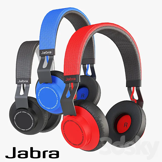 Jabra move wireless headphones 3D Model