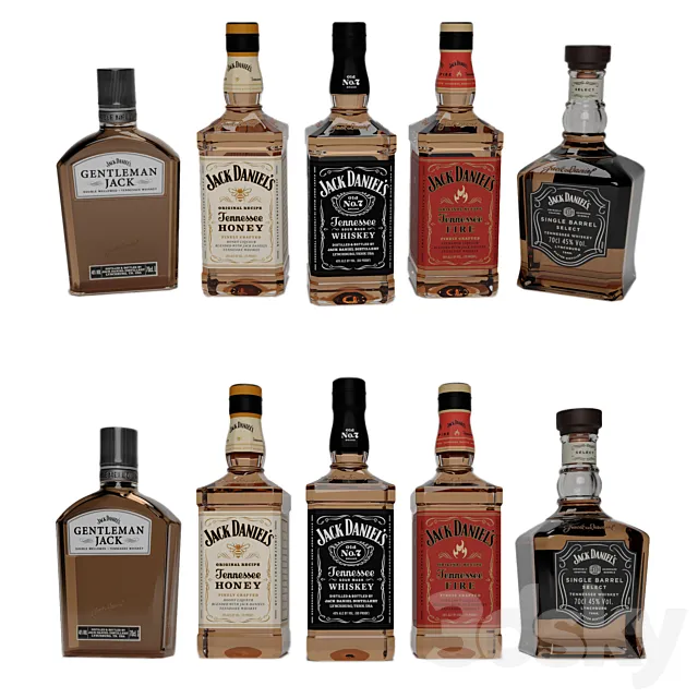 Jack daniels bottomles 3D Model