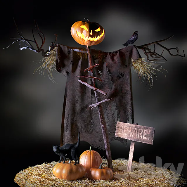 Jack-o’-Lantern 3D Model