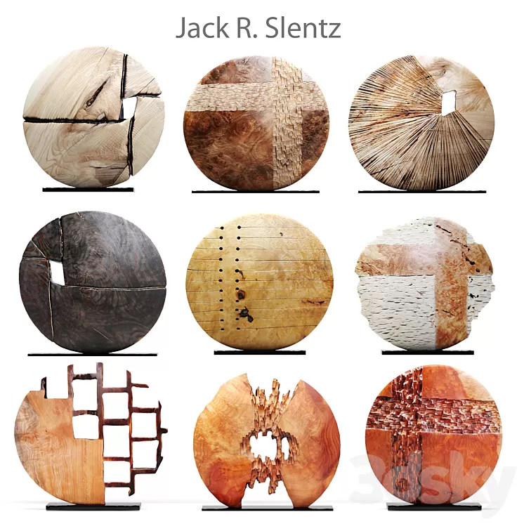 Jack Slentz decor sculpture woodcarving figurine 3D Model
