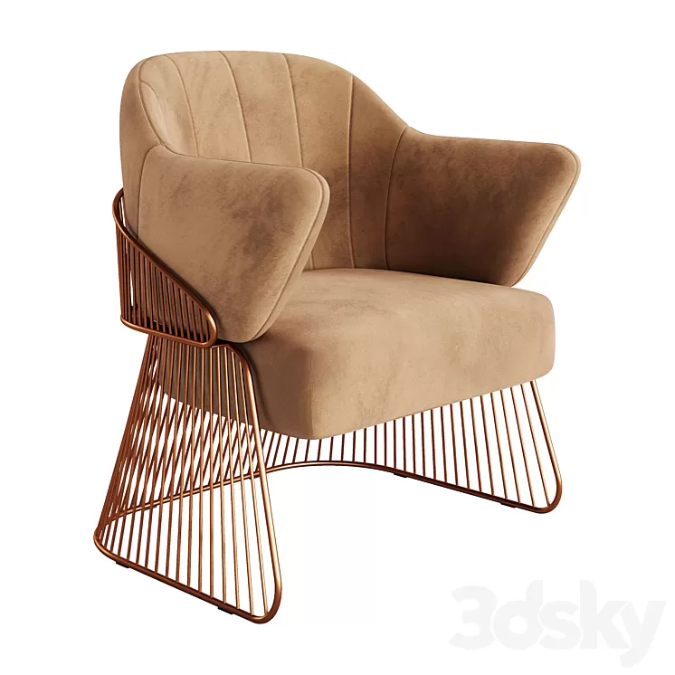 Jackie Armchair 01 by Rossato 3D Model Free Download
