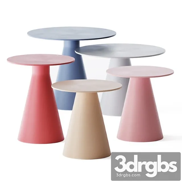 Jackless Round Metal Coffee Tables by Bla Station 3D Model Download