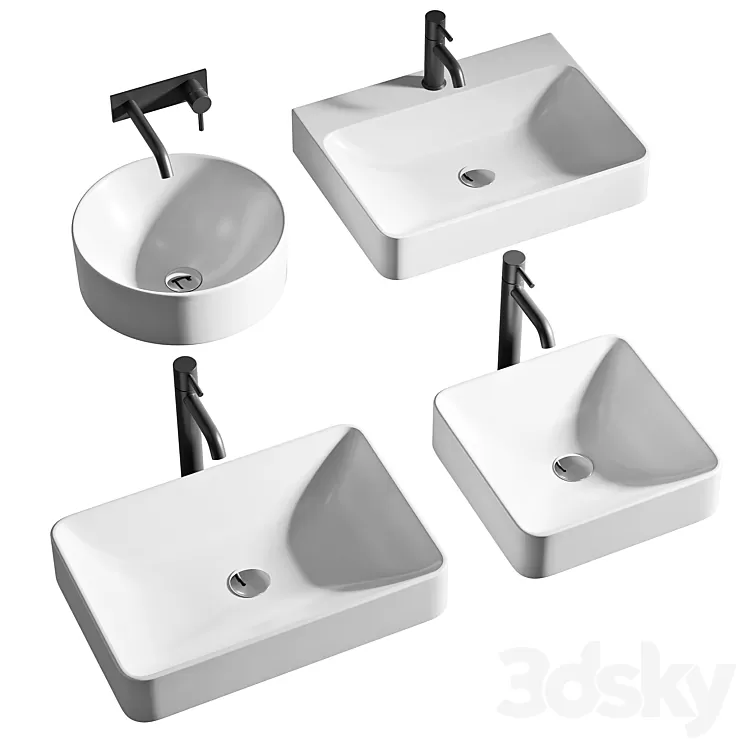 Jacob Delafon VOX washbasins 3D Model Jacob Delafon VOX washbasins 3D Model