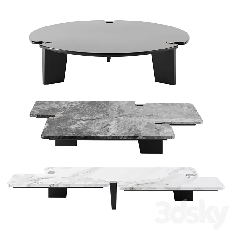 Jacob tables by Minotti 3D Model Jacob tables by Minotti 3D Model