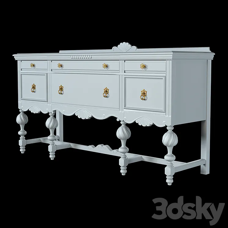Jacobin style chest of drawers 3D Model Free Download Jacobin style chest of drawers 3D Model Free Download