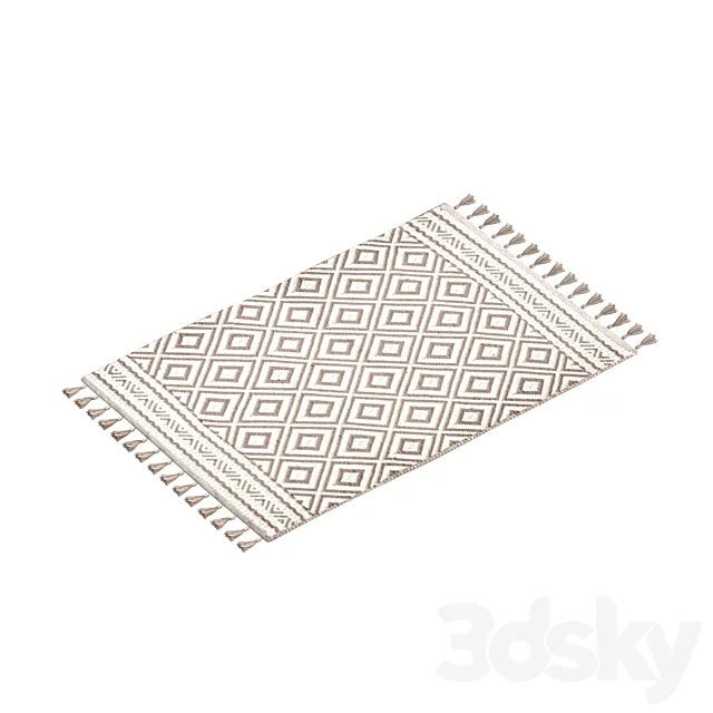 Jacquard bath mat H&M 3D Model Jacquard bath mat H&M 3D Model