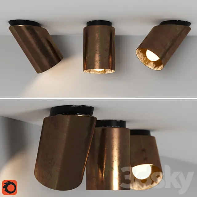 Jacques Quinet ceiling lights 3D Model