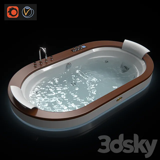 Jacuzzi Opalia Wood _ Stone 3DModel