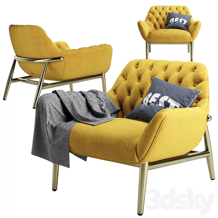 Jade luxury armchair 3D Model