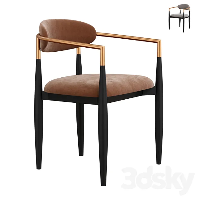 jagger dining chair 3D Model jagger dining chair 3D Model