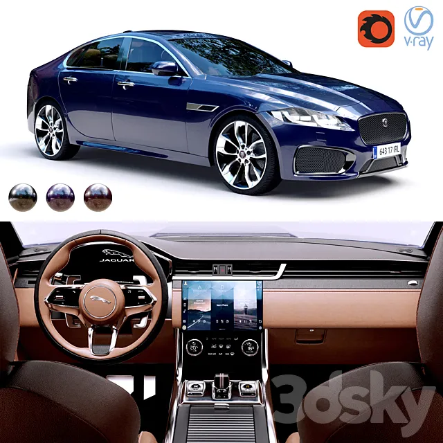 Jaguar Xf 2021 3D Model