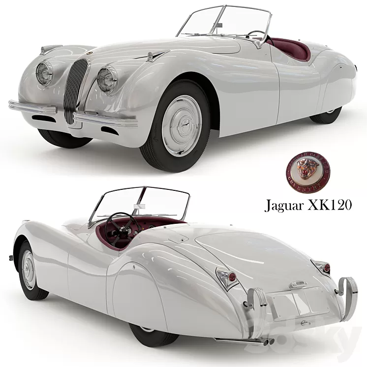 Jaguar XK120 3D Model