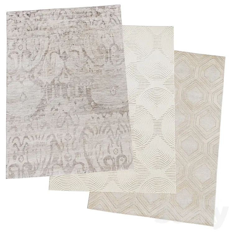 Jaipur Living Biege Rug Collection 3D Model Free Download