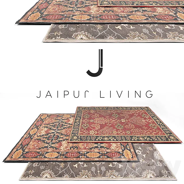 Jaipur Living Classic Rug Set 9 3D Model Jaipur Living Classic Rug Set 9 3D Model