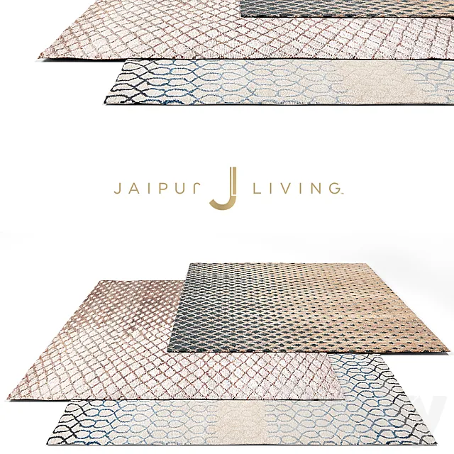 Jaipur Living Contemporary Rug Set 3 3DModel