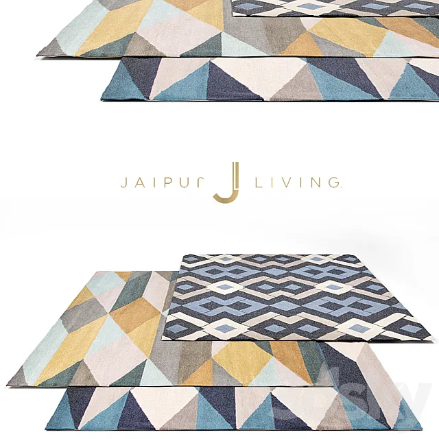 Jaipur Living Contemporary Rug Set 8 3DModel Jaipur Living Contemporary Rug Set 8 3DModel