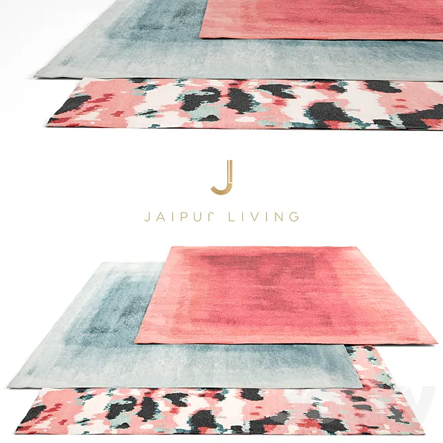 Jaipur Living Luxury Rug Set 3 3D Model Jaipur Living Luxury Rug Set 3 3D Model