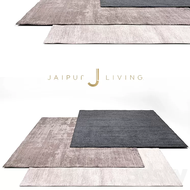 Jaipur Living Luxury Rug Set 3 3D Model Jaipur Living Luxury Rug Set 3 3D Model
