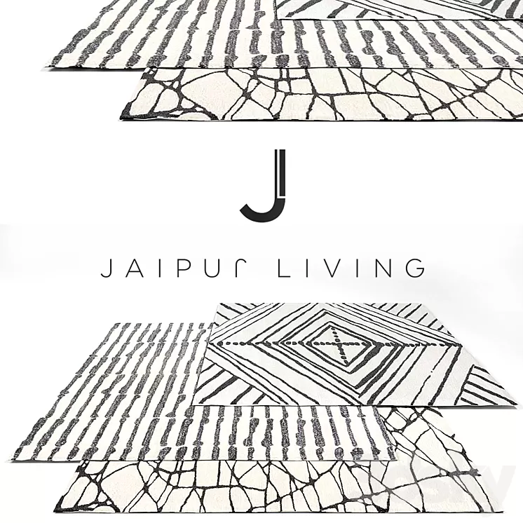 Jaipur living Luxury Rug Set 9 3D Model Jaipur living Luxury Rug Set 9 3D Model