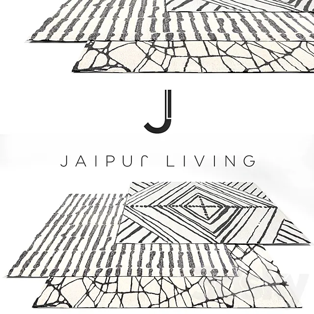 Jaipur living Luxury Rug Set 9 3DModel Jaipur living Luxury Rug Set 9 3DModel