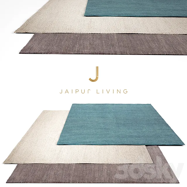 Jaipur Living Rug Set 15 3D Model Jaipur Living Rug Set 15 3D Model