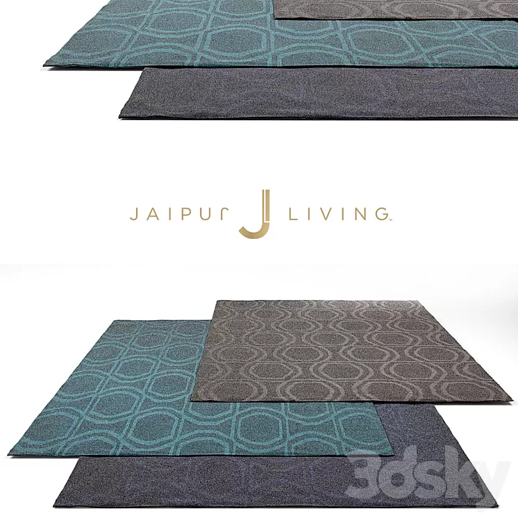 Jaipur Living Solid Rug Set 3 3D Model Jaipur Living Solid Rug Set 3 3D Model