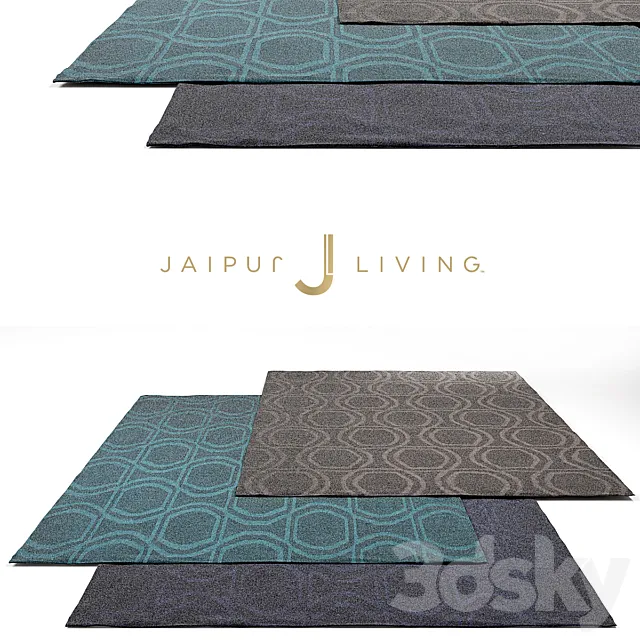 Jaipur Living Solid Rug Set 3 3DModel