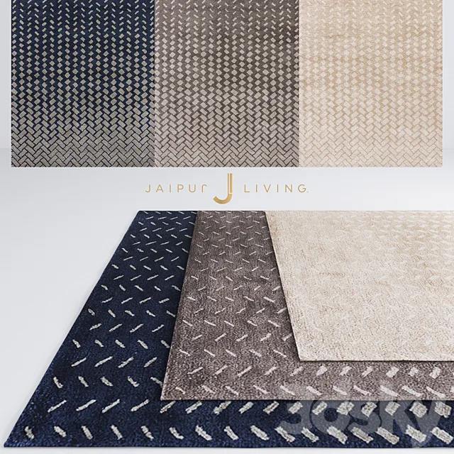 Jaipur Silas Rug From Cascade Collection 3D Model Jaipur Silas Rug From Cascade Collection 3D Model