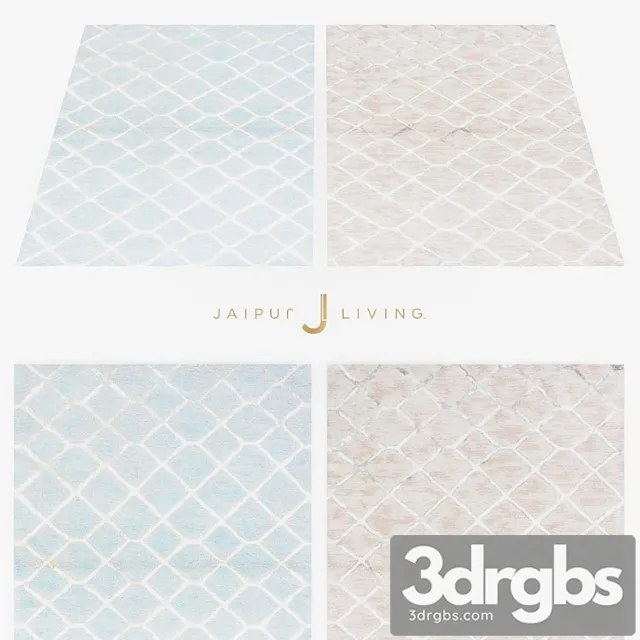 Jaipur Totten Rug From Blue Collection 3D Model Download
