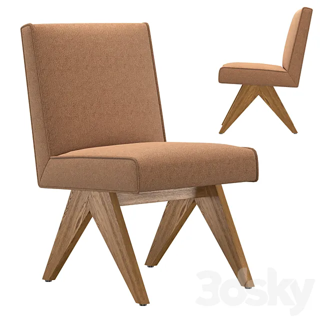 JAKOB FABRIC DINING SIDE CHAIR 3D Model JAKOB FABRIC DINING SIDE CHAIR 3D Model