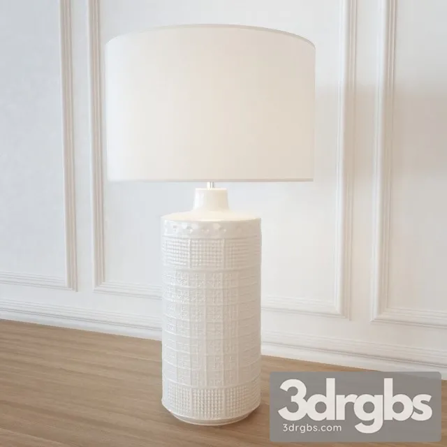 Jamie Young Emma Ceramic Column Table Lamp 3D Model Download