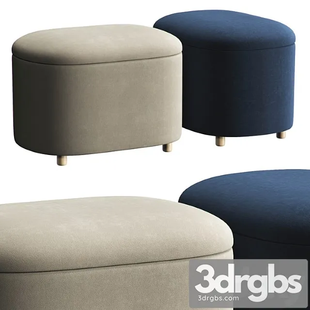 Jamni bean pouf 2 3D Model Download
