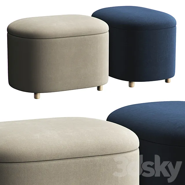 JAMNI Bean Pouf 3D Model