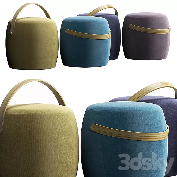 JAMNI Pouffe Bomb 3D Model JAMNI Pouffe Bomb 3D Model