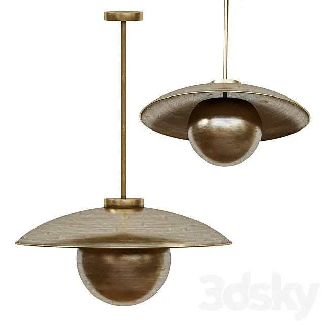 Jan Garncarek Design Metropolis Brass Suspension 3D Model Jan Garncarek Design Metropolis Brass Suspension 3D Model
