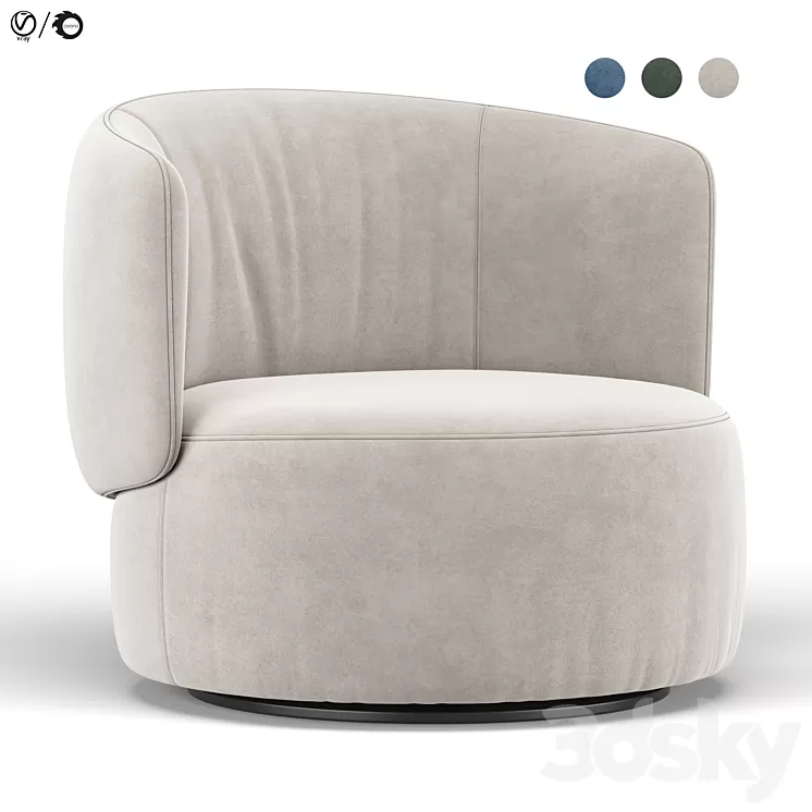Jane swivel chair 3D Model Jane swivel chair 3D Model