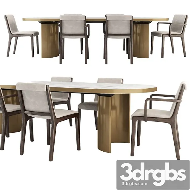 Janet Chair And Blevio Table 3D Model Download