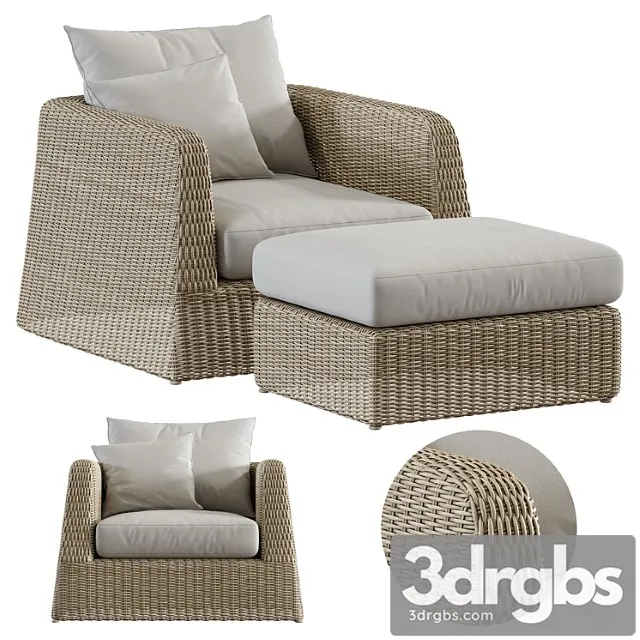 Janus et cie zeya lounge chair set 3D Model Download