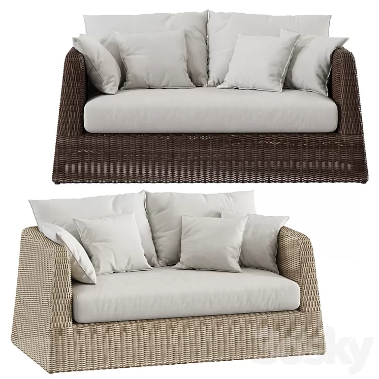 Janus et cie Zeya Sofa 2 Seat 3D Model