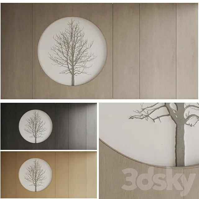 Japandi decorative panel 010 3D Model Japandi decorative panel 010 3D Model