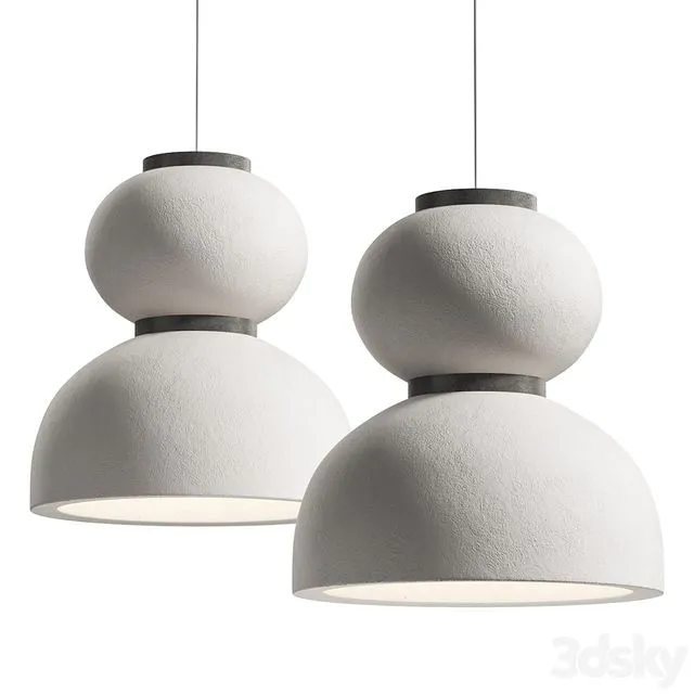 Japandi Lantern Shaped Pendant Light 3D Model Japandi Lantern Shaped Pendant Light 3D Model