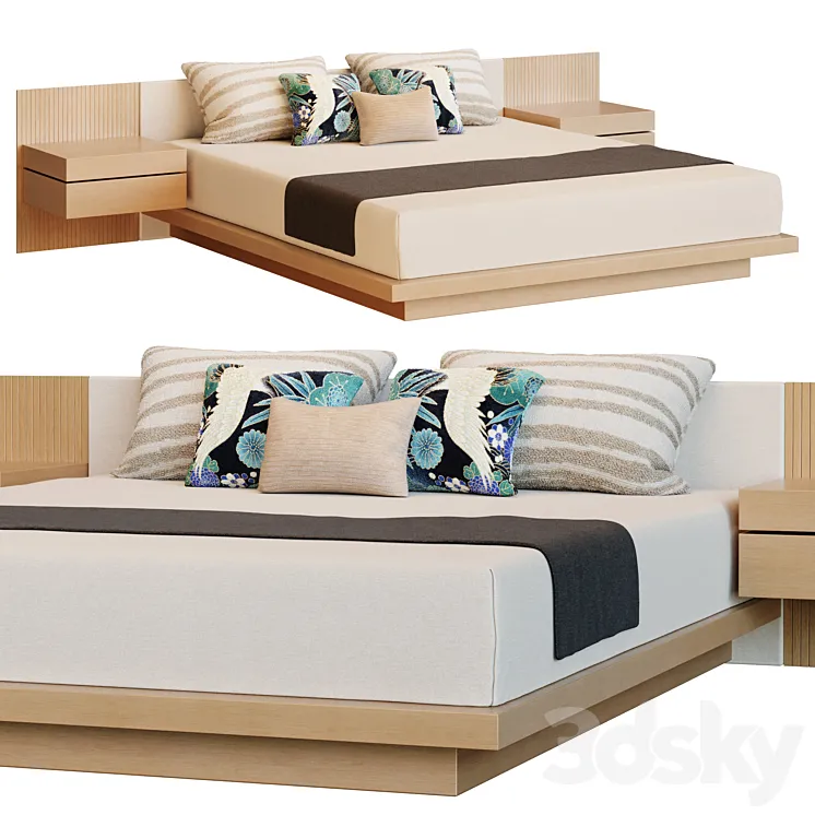 Japanese Bed 3D Model Free Download