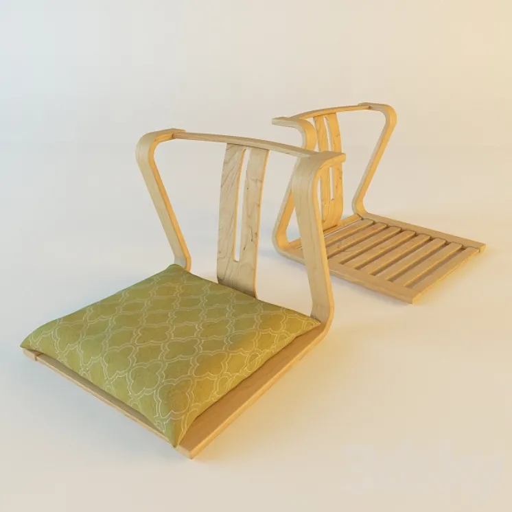 Japanese Chair Hara design 3D Model Free Download