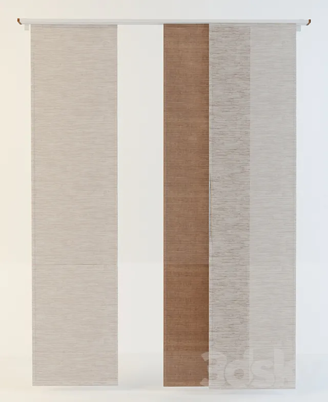 Japanese curtains 3D Model