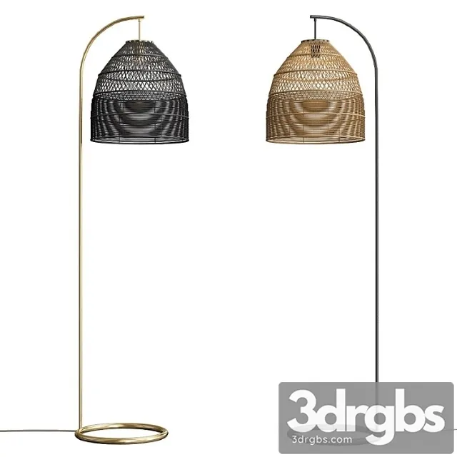 Java arc overreach floor lamp 3D Model Download