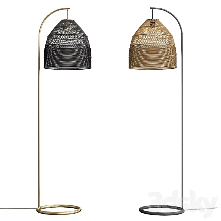 Java Arc Overreach Floor Lamp 3D Model