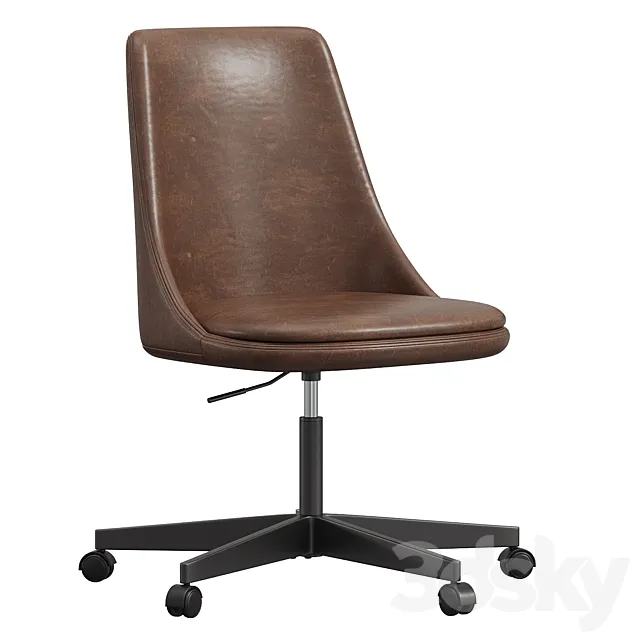 Jaz Leather Swivel Desk Chair 3D Model Jaz Leather Swivel Desk Chair 3D Model